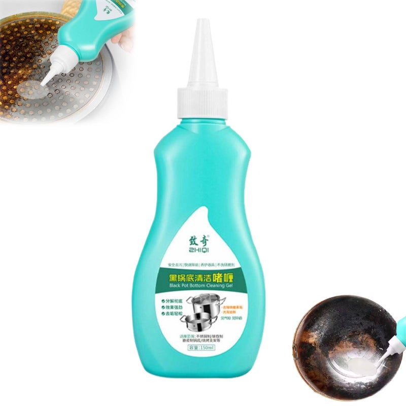 Magic Gel Cleaner for Pots and Pans,150g Black Pot-Bottom Cleaning Gel,Stainless Steel Cookware-Cleaner,Bottom of the Pot-Black Scale-Cleaner, Cleaner-Effortless for kitchen - Image 1